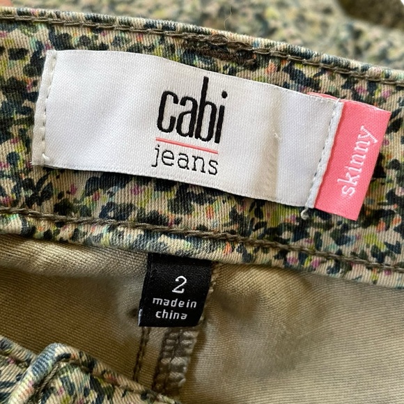 Cabi Ditsy Boho Cottagecore Earthy Floral Stretch Skinny Jeans - Picture 5 of 6
